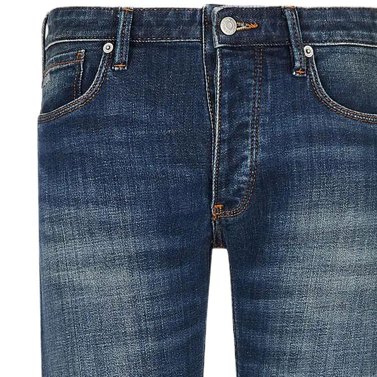 Emporio Armani SS23 Slim-Fit Distressed Logo Jeans Men Denim Blue. 3R1J75-1D0DZ-0941 圖 7