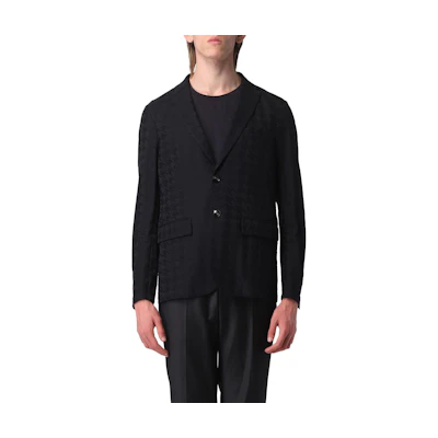 Emporio Armani SS23 Slim-Fit Single-Breasted Blazer Navy Blue 3R1GM1-1JGYZ-09J4