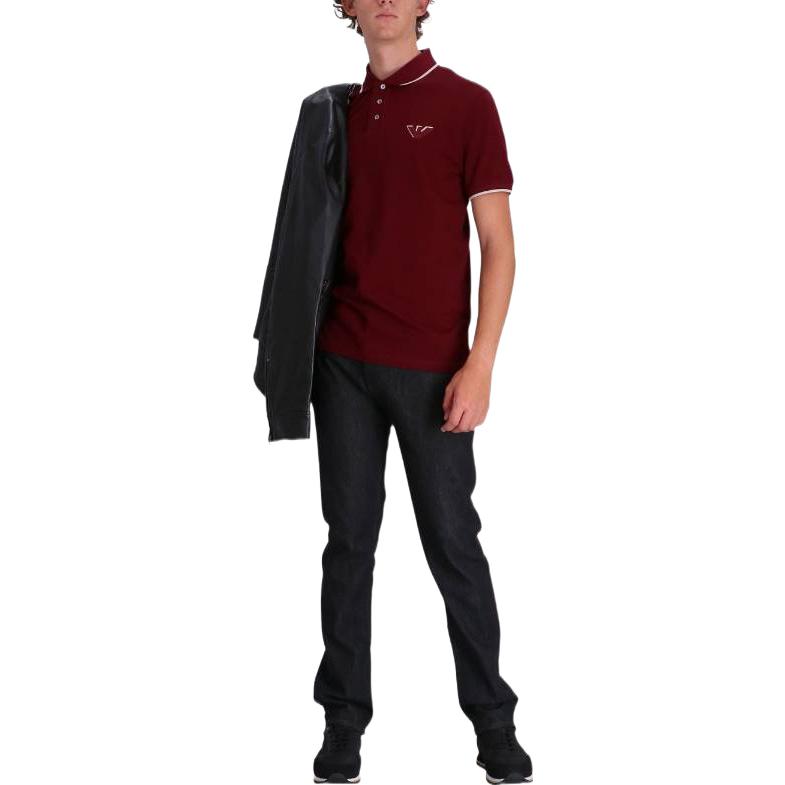 Lookbook EMPORIO ARMANI SS23 Seluar Jeans Lelaki Slim Fit Hitam Potongan Lurus. 8N1J45-1D5QZ-0005