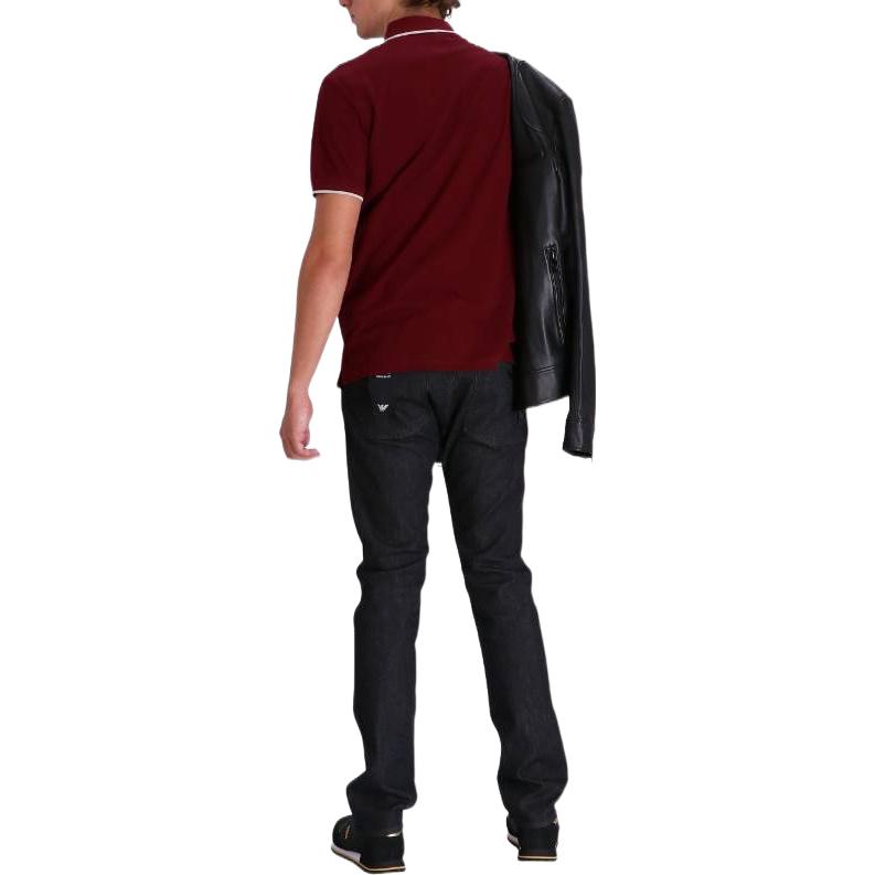 Shop EMPORIO ARMANI SS23 Seluar Jeans Lelaki Slim Fit Hitam Potongan Lurus. 8N1J45-1D5QZ-0005