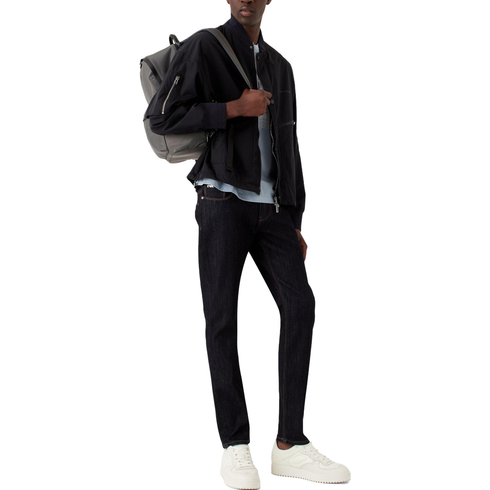 Details for EMPORIO ARMANI SS23 Seluar Jeans Slim Fit Rendah Lurus Lelaki Biru Gelap 3R1J06-1DPXZ-0941