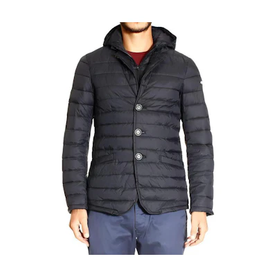Emporio Armani SS23 Solid Color Hooded Jacket Black Z6N74-XB-12