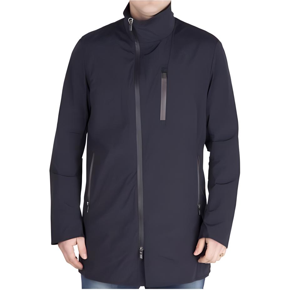 Emporio Armani SS23 Solid Color Zipper Jacket Black () RCB17W-RCW18-999