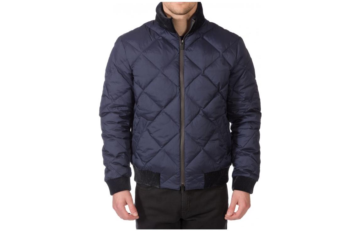 Emporio Armani SS23 Solid Quilted Zip Jacket Blue UCR14W-UCW21-921
