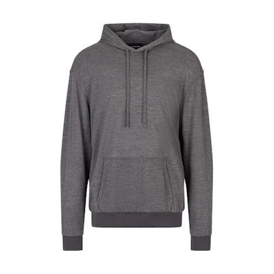 Emporio Armani SS23 Solid Wool Hoodie Dark Grey 3R1M7R1-J20Z1-0630