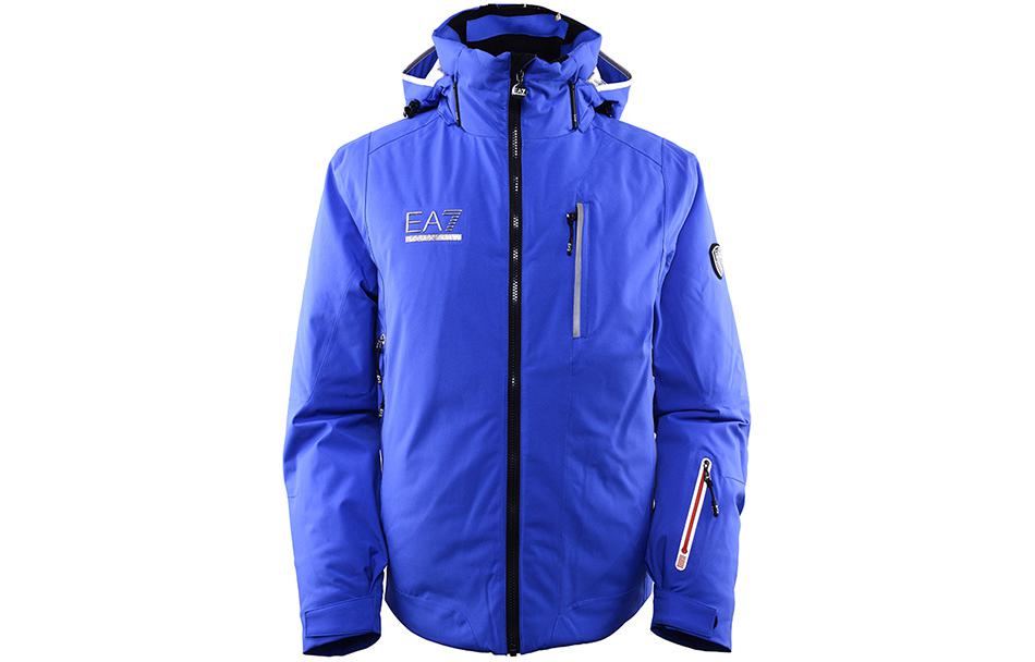 Emporio Armani SS23 Solid Zip Logo Print Long-Sleeve Jacket Blue 6XPG10-PN45Z-1586