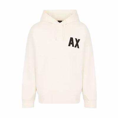 Emporio Armani SS23 White Cotton Sweatshirt with Logo Print Unisex 3RZMKFZ-J1ZZ1-1130