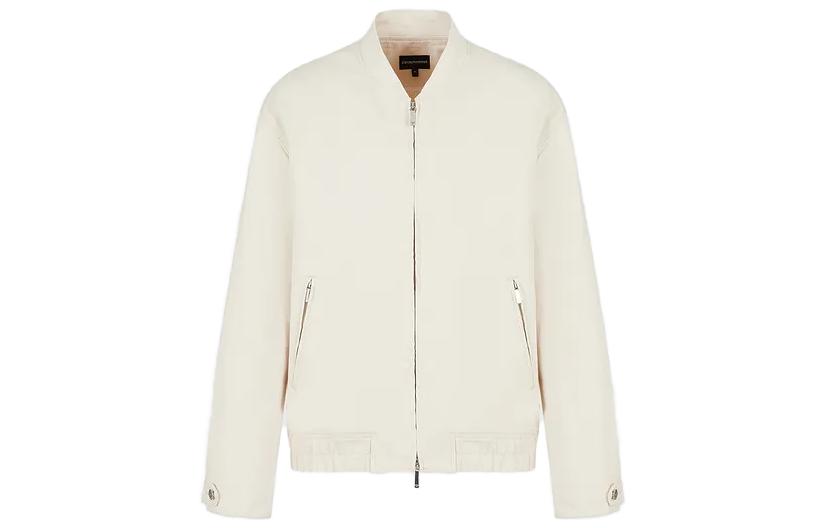 Order Emporio Armani SS23 白色刺繡Logo拉鍊棒球外套 3R1B6X1-DS9Z1-0101