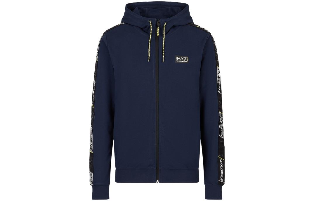 Emporio Armani SS23 Zip Hoodie with Logo Navy Blue 3RPM09-PJ05Z-1554