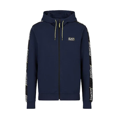 Emporio Armani SS23 Zip Hoodie with Logo Navy Blue 3RPM09-PJ05Z-1554