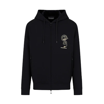 EMPORIO ARMANI SS24 Animal Print Hoodie. EM000001AF10013-U8133