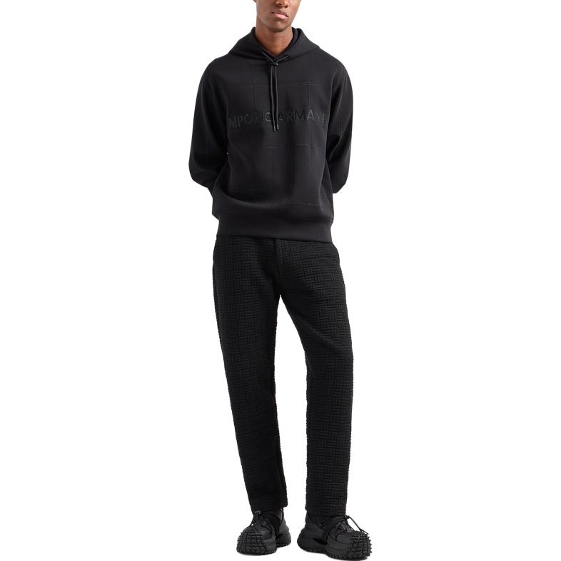 EMPORIO ARMANI SS24  Black Hoodie with Embroidered Logo. 3D1MDR-1JHSZ-0999 圖 3