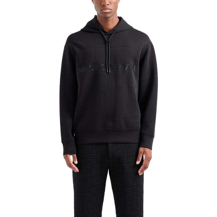 EMPORIO ARMANI SS24  Black Hoodie with Embroidered Logo. 3D1MDR-1JHSZ-0999 圖 4