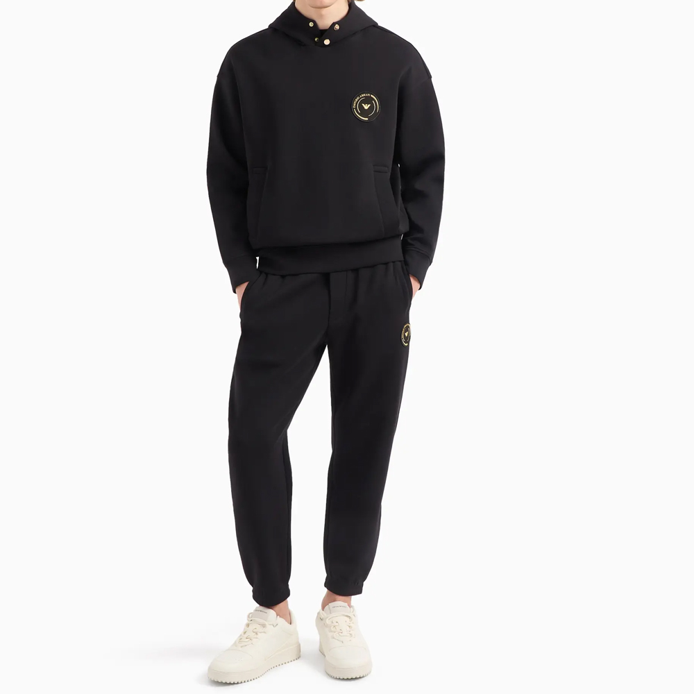 Emporio Armani SS24  Black Hoodie with Logo. 3D1MP0-1JHSZ-0999 圖 3