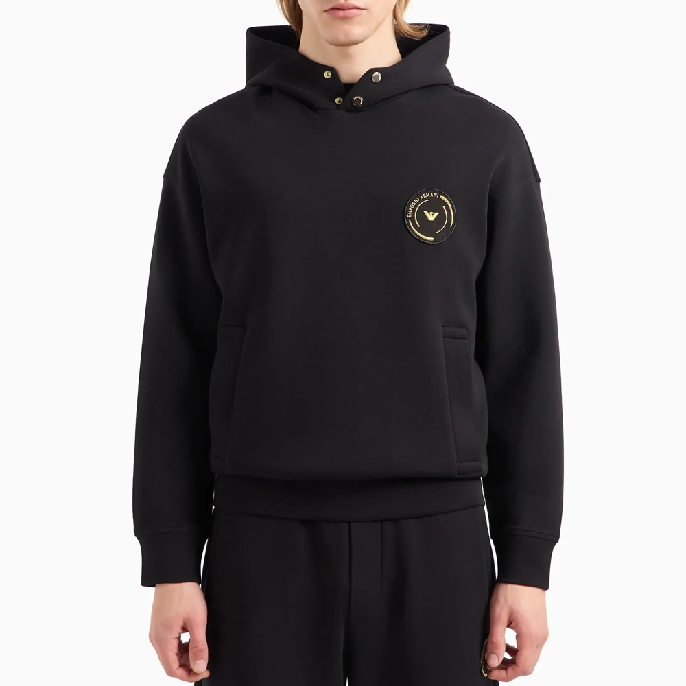 Emporio Armani SS24  Black Hoodie with Logo. 3D1MP0-1JHSZ-0999 圖 4