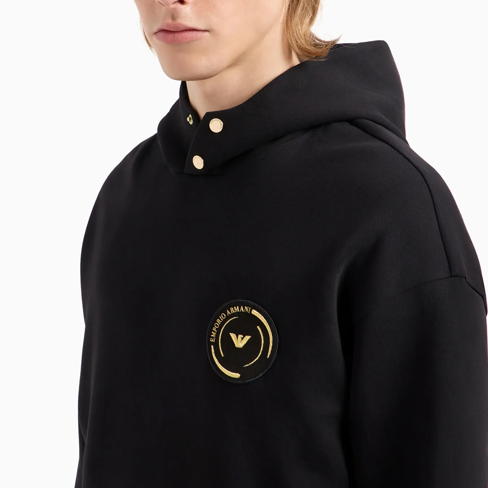 Emporio Armani SS24  Black Hoodie with Logo. 3D1MP0-1JHSZ-0999 圖 6