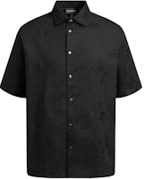 EMPORIO ARMANI SS24 Kemeja Hitam Monogram Lengan Pendek Kancing Depan 3D1CG3-1NQMZ-0999 Buy EMPORIO ARMANI SS24 Kemeja Hitam Monogram Lengan Pendek Kancing Depan 3D1CG3-1NQMZ-0999