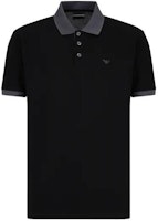 EMPORIO ARMANI SS24 Black Polo Shirt with Logo Design. 3D1FM11-JTKZ1-0999 EMPORIO ARMANI SS24 Black Polo Shirt with Logo Design. 3D1FM11-JTKZ1-0999