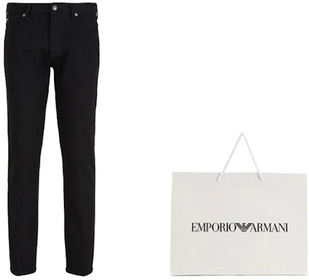 EMPORIO ARMANI SS24 Black Solid Casual Denim Jeans with Zipper Pockets 3D1J06-1DTFZ-0005 Shop EMPORIO ARMANI SS24 Black Solid Casual Denim Jeans with Zipper Pockets 3D1J06-1DTFZ-0005