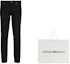 Shop EMPORIO ARMANI SS24 Black Solid Casual Denim Jeans with Zipper Pockets 3D1J06-1DTFZ-0005