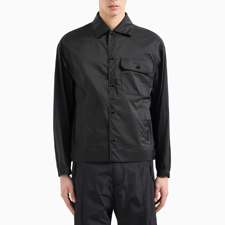 Emporio Armani SS24  Black Solid Single-Breasted Pocket Jacket 3D1BH8-1NPMZ-10999 圖 3