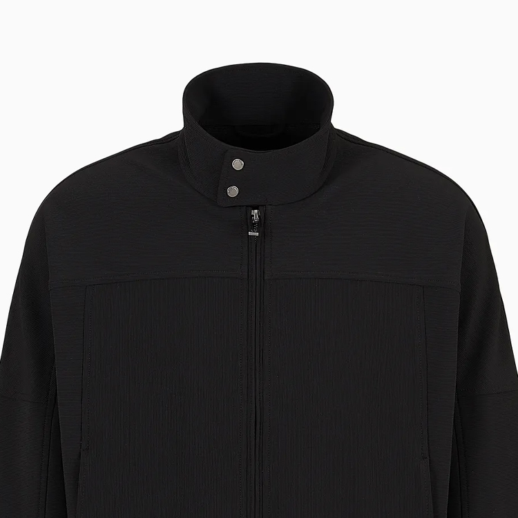 EMPORIO ARMANI SS24  Black Solid Stand Collar Zip-Up Jacket 3D1BH5-1NPQZ-10999 圖 7