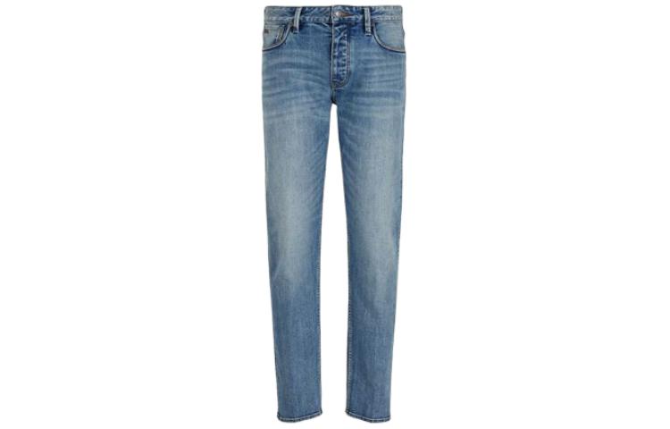 EMPORIO ARMANI SS24  Blue Relaxed Straight-Leg Mid-Rise Jeans 3D1J75-1DTEZ-0942