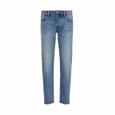 EMPORIO ARMANI SS24 Blue Relaxed Straight-Leg Mid-Rise Jeans 3D1J75-1DTEZ-0942