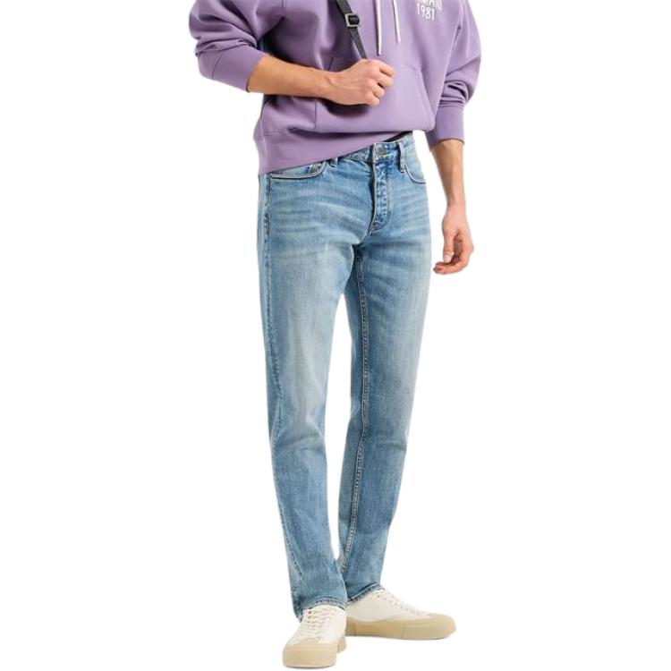 EMPORIO ARMANI SS24  Blue Relaxed Straight-Leg Mid-Rise Jeans 3D1J75-1DTEZ-0942 圖 4