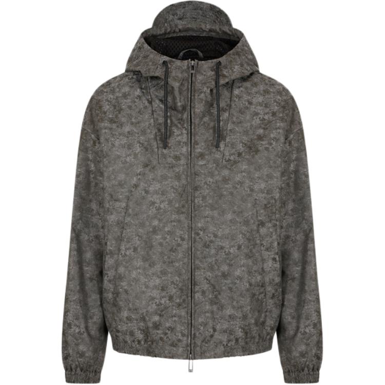 EMPORIO ARMANI SS24  Camouflage Zipper Hoodie Jacket Brown Green 3D1BG8-1NLWZ-F509