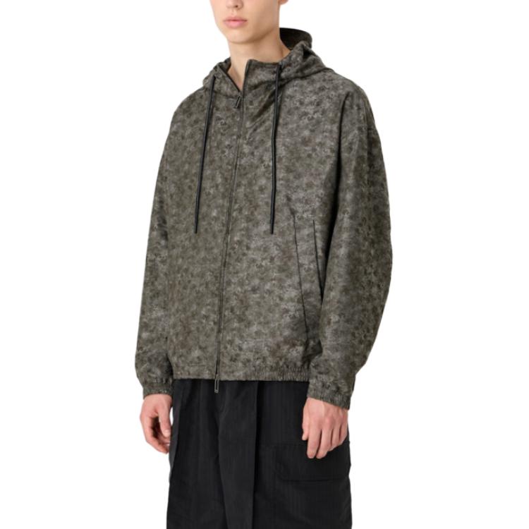 EMPORIO ARMANI SS24  Camouflage Zipper Hoodie Jacket Brown Green 3D1BG8-1NLWZ-F509 圖 3