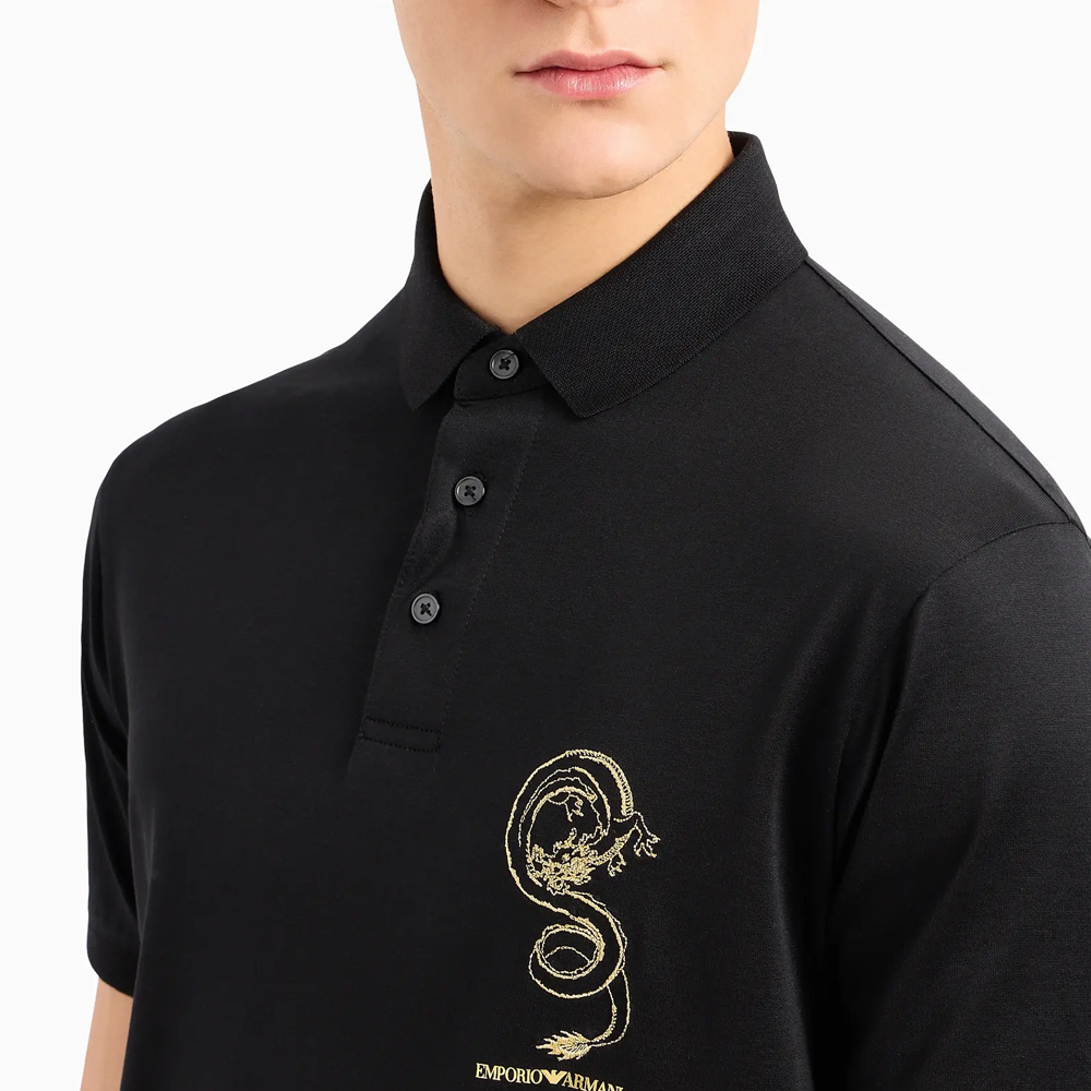 Details for Emporio Armani SS24 龙刺绣 Polo 衬衫 - 龙年系列 EM000007-AF10017U-8133