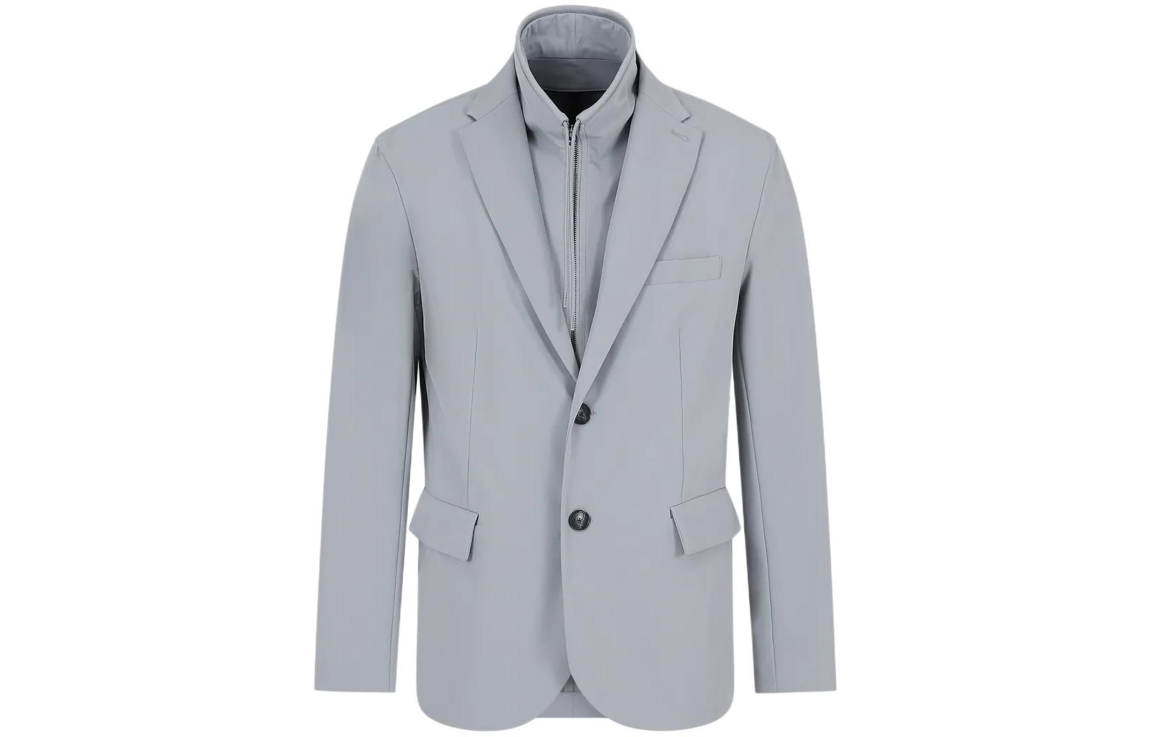 Emporio Armani SS24  Grey Single-Breasted Detachable Collar Blazer. EM000046-AF100611-U8060 圖 2
