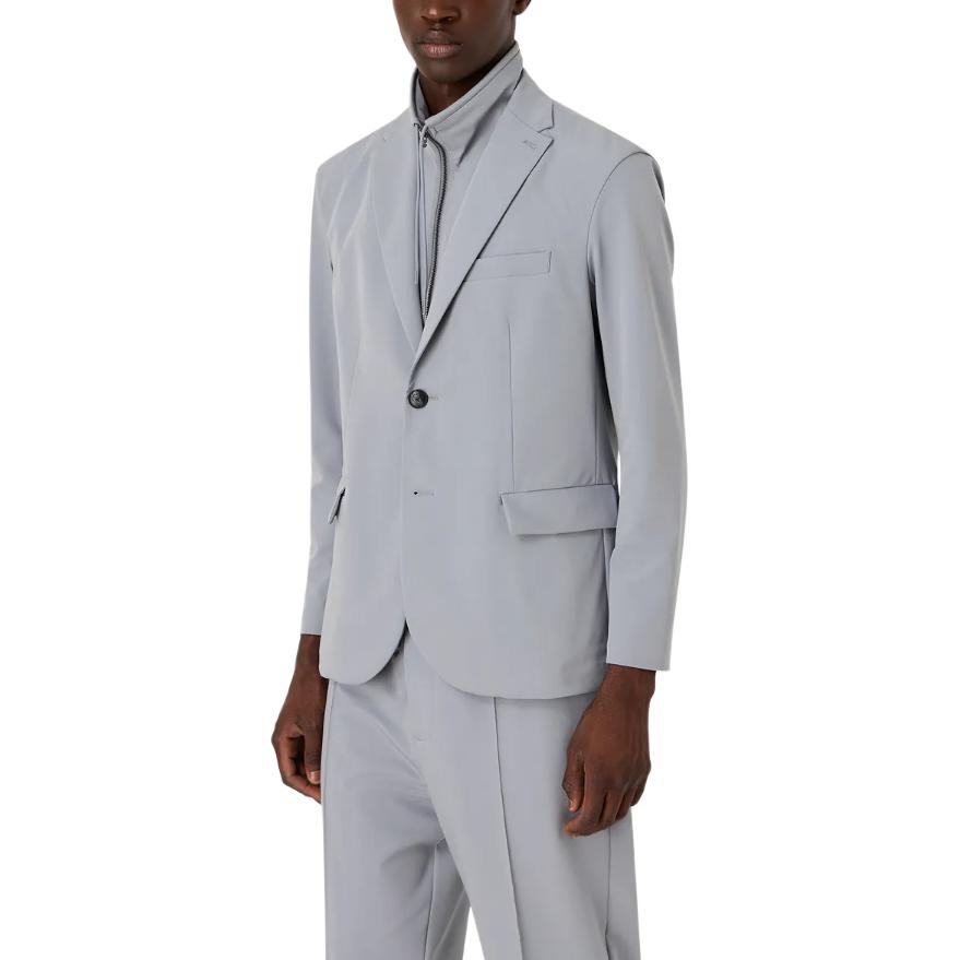 Emporio Armani SS24  Grey Single-Breasted Detachable Collar Blazer. EM000046-AF100611-U8060 圖 3