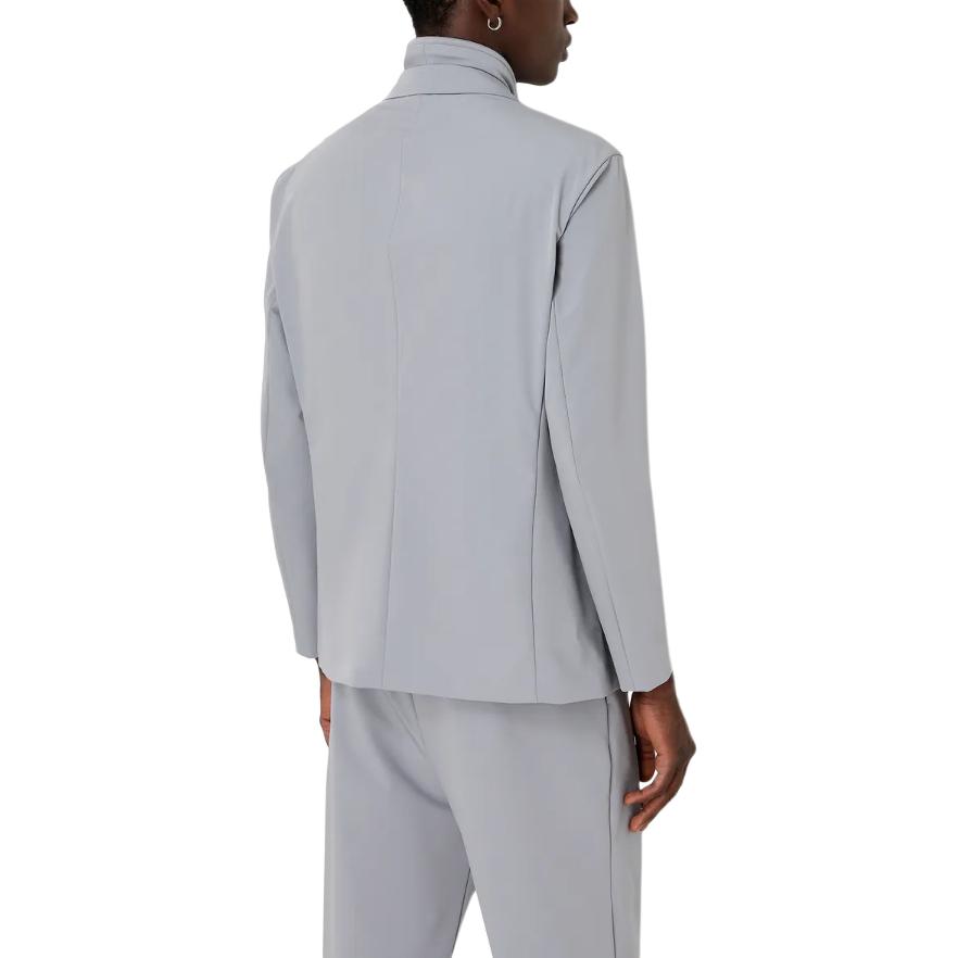 Emporio Armani SS24  Grey Single-Breasted Detachable Collar Blazer. EM000046-AF100611-U8060 圖 4