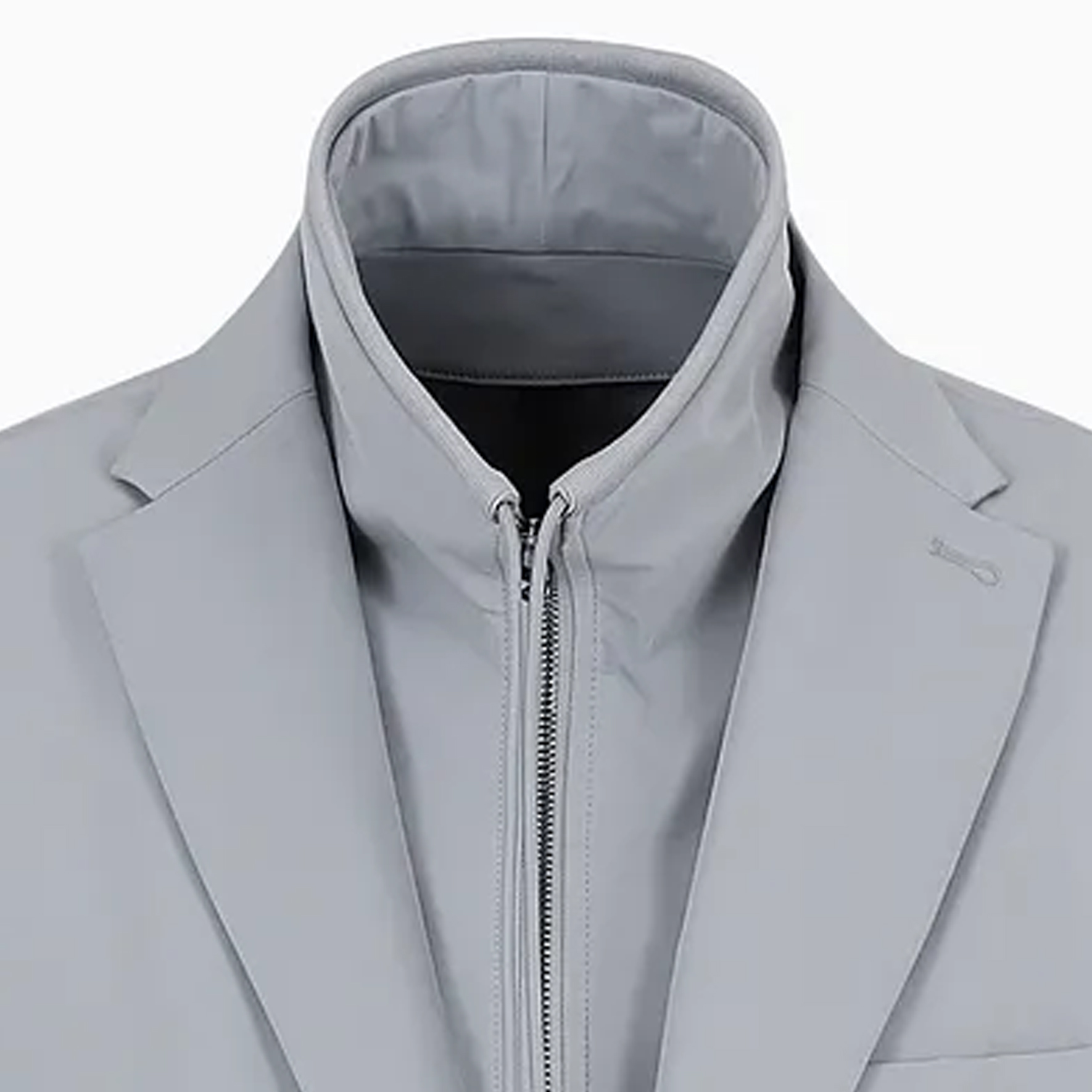 Emporio Armani SS24  Grey Single-Breasted Detachable Collar Blazer. EM000046-AF100611-U8060 圖 5