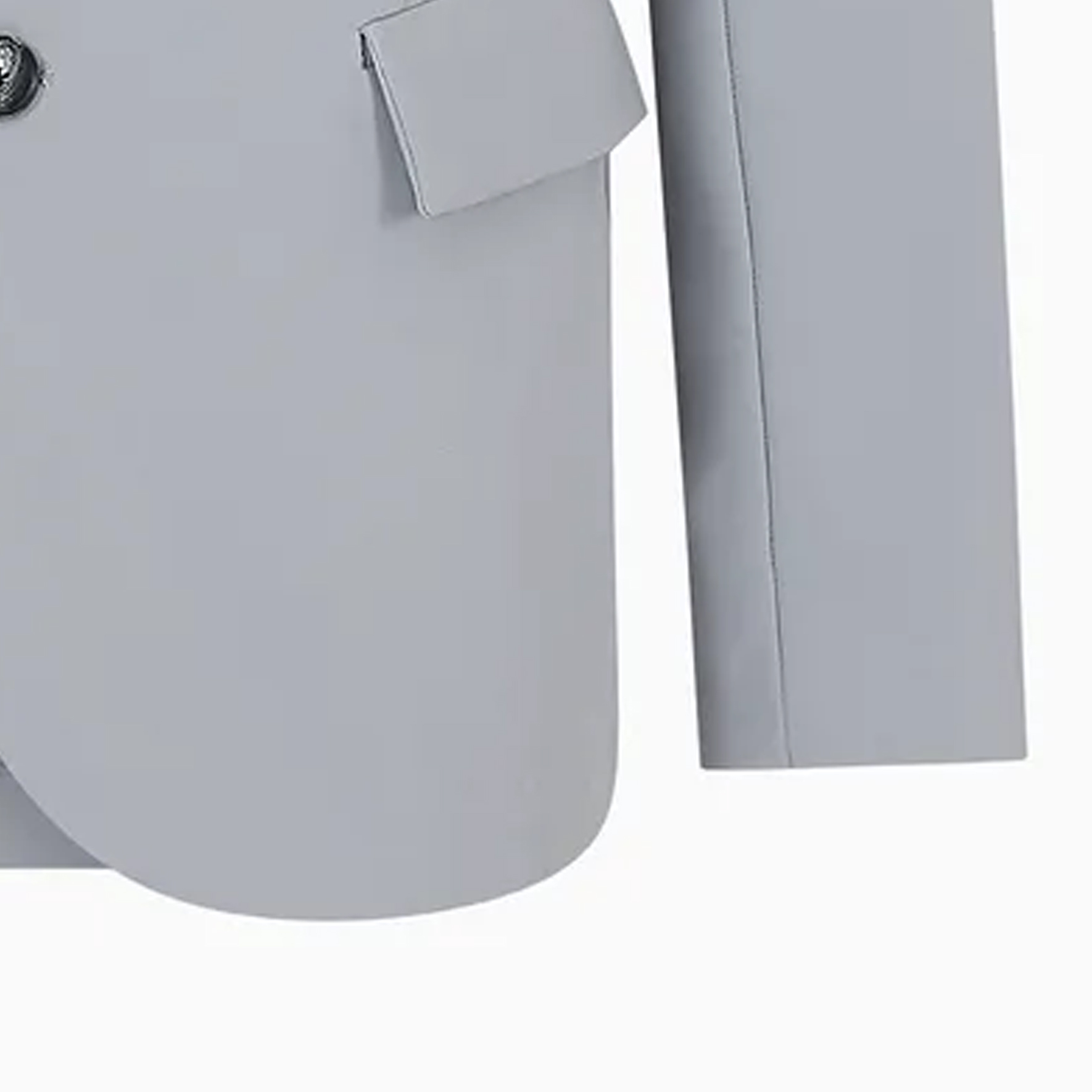 Emporio Armani SS24  Grey Single-Breasted Detachable Collar Blazer. EM000046-AF100611-U8060 圖 7