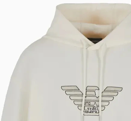 EMPORIO ARMANI SS24 Letter Print Hoodie Sweatshirt Long Sleeve Loose Fit. 3D1M63-1JHSZ-01A8 1