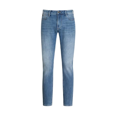 Emporio Armani SS24 Light Blue Mid-Rise Zip Casual Jeans 3D1J06-1DRPZ-0943