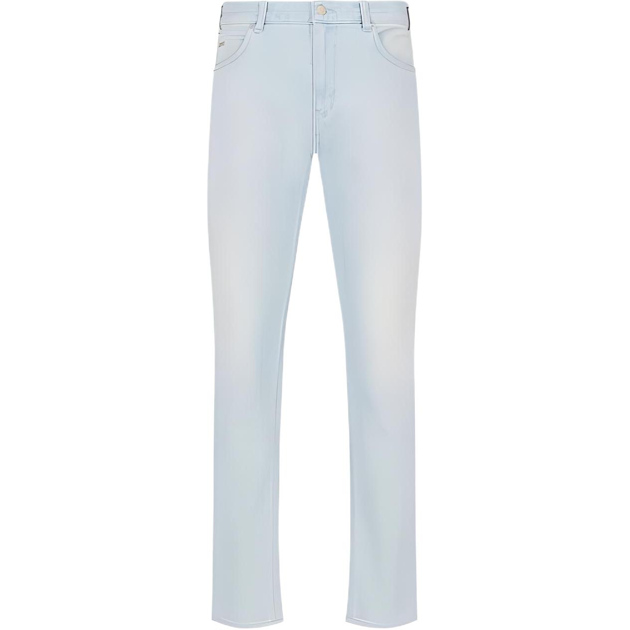 EMPORIO ARMANI SS24  Light Blue Slim Fit Low-Rise Skinny Jeans. 3D1J16-1D13Z-0943