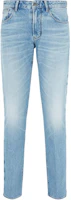 Emporio Armani SS24 Light Blue Slim Fit Washed Low-Waist Jeans. 6D1J06-1D97Z-0943 Emporio Armani SS24 Light Blue Slim Fit Washed Low-Waist Jeans. 6D1J06-1D97Z-0943
