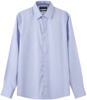 EMPORIO ARMANI SS24 Light Blue Solid Square-Neck Long-Sleeve Shirt. 01CN5L-0BC33-700 EMPORIO ARMANI SS24 Light Blue Solid Square-Neck Long-Sleeve Shirt. 01CN5L-0BC33-700