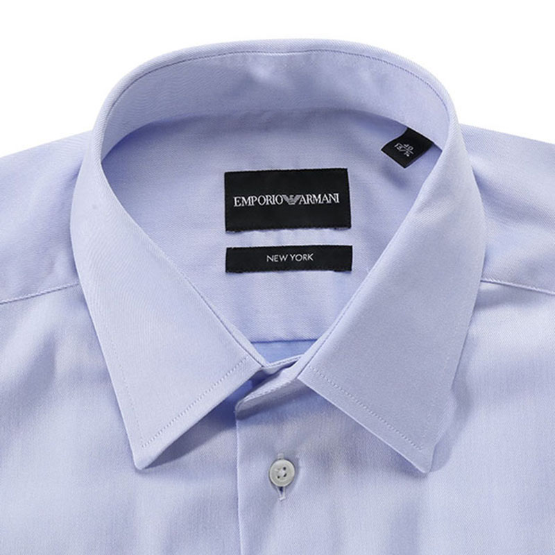 Purchase EMPORIO ARMANI SS24 Camisa Azul Claro Cuello Cuadrado Manga Larga. 01CN5L-0BC33-700