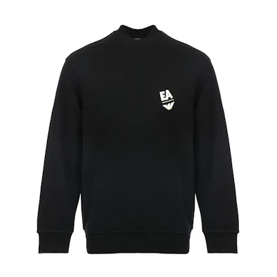 Emporio Armani SS24 Logo Applique Crewneck Casual Sweatshirt. 3D1MEC-1JODZ-0032