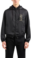 Lookbook Emporio Armani SS24 徽標印花休閒連帽外套 黑色 EM000006-AF10016-U8133