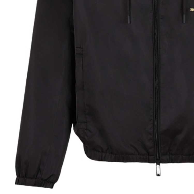 Details for Emporio Armani SS24 Hoodie Jaket Kasual Logo Cetak Hitam. EM000006-AF10016-U8133