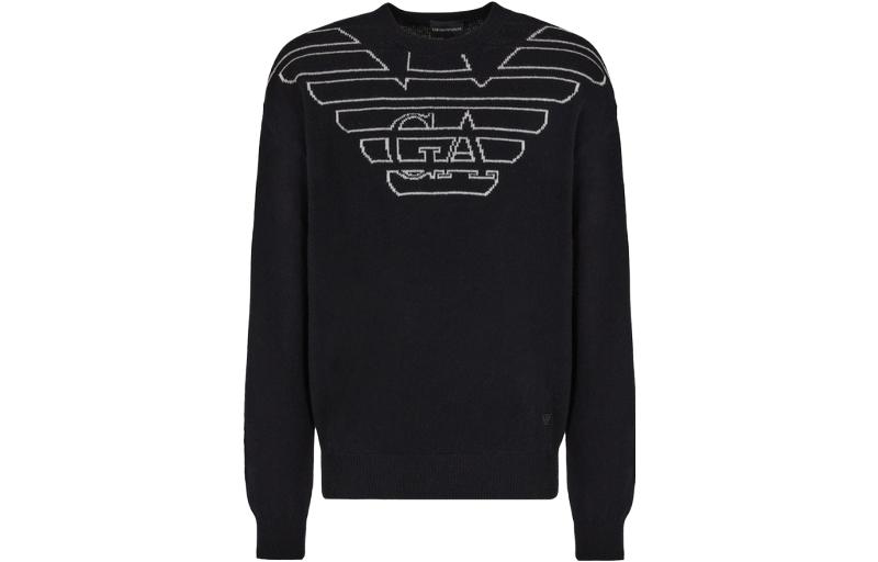 EMPORIO ARMANI SS24  Logo Print Crewneck Loose Sweater 3D1MXB-1MPCZ-F003