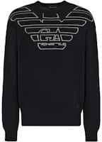 EMPORIO ARMANI SS24 Logo Print Crewneck Loose Sweater 3D1MXB-1MPCZ-F003 EMPORIO ARMANI SS24 Logo Print Crewneck Loose Sweater 3D1MXB-1MPCZ-F003