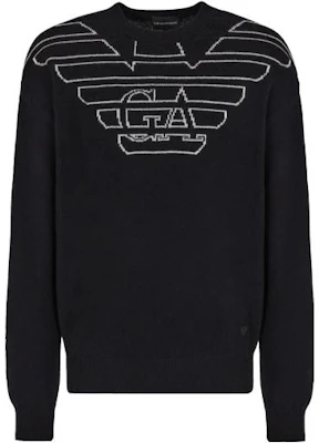 EMPORIO ARMANI SS24 Sweater Longgar Logo Print Crewneck. 3D1MXB-1MPCZ-F003 Buy EMPORIO ARMANI SS24 Sweater Longgar Logo Print Crewneck. 3D1MXB-1MPCZ-F003