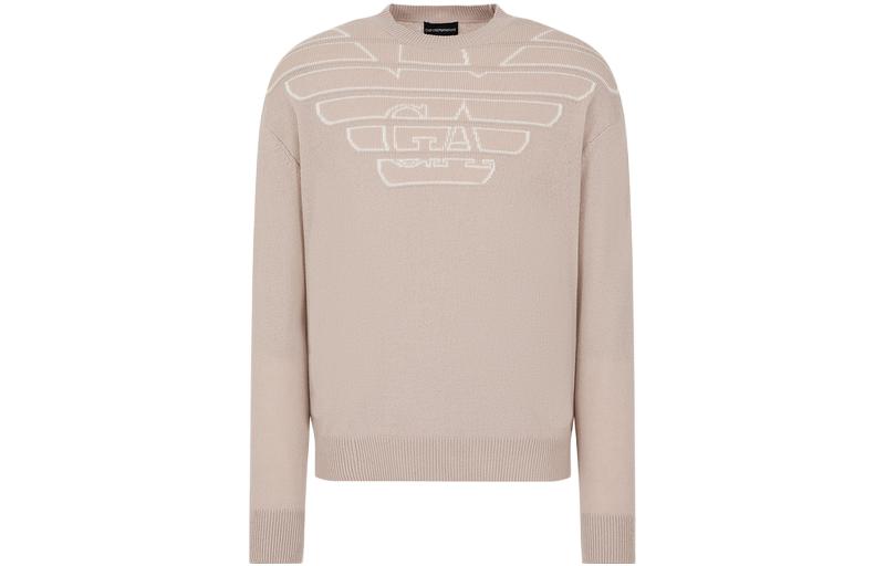 Order EMPORIO ARMANI SS24 Sweater Longgar Logo Print Crewneck. 3D1MXB-1MPCZ-F003